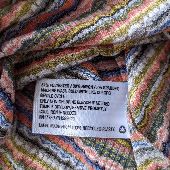 Wild Fable Pointelle Multi Color Striped Bodysuit - Picture 6 of 6